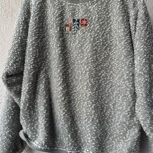 Gray Textured Women's Sweater
